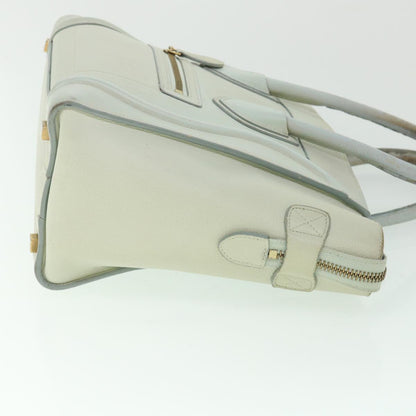 Luxury CELINE Luggage Hand Bag Leather Beige  ar10492