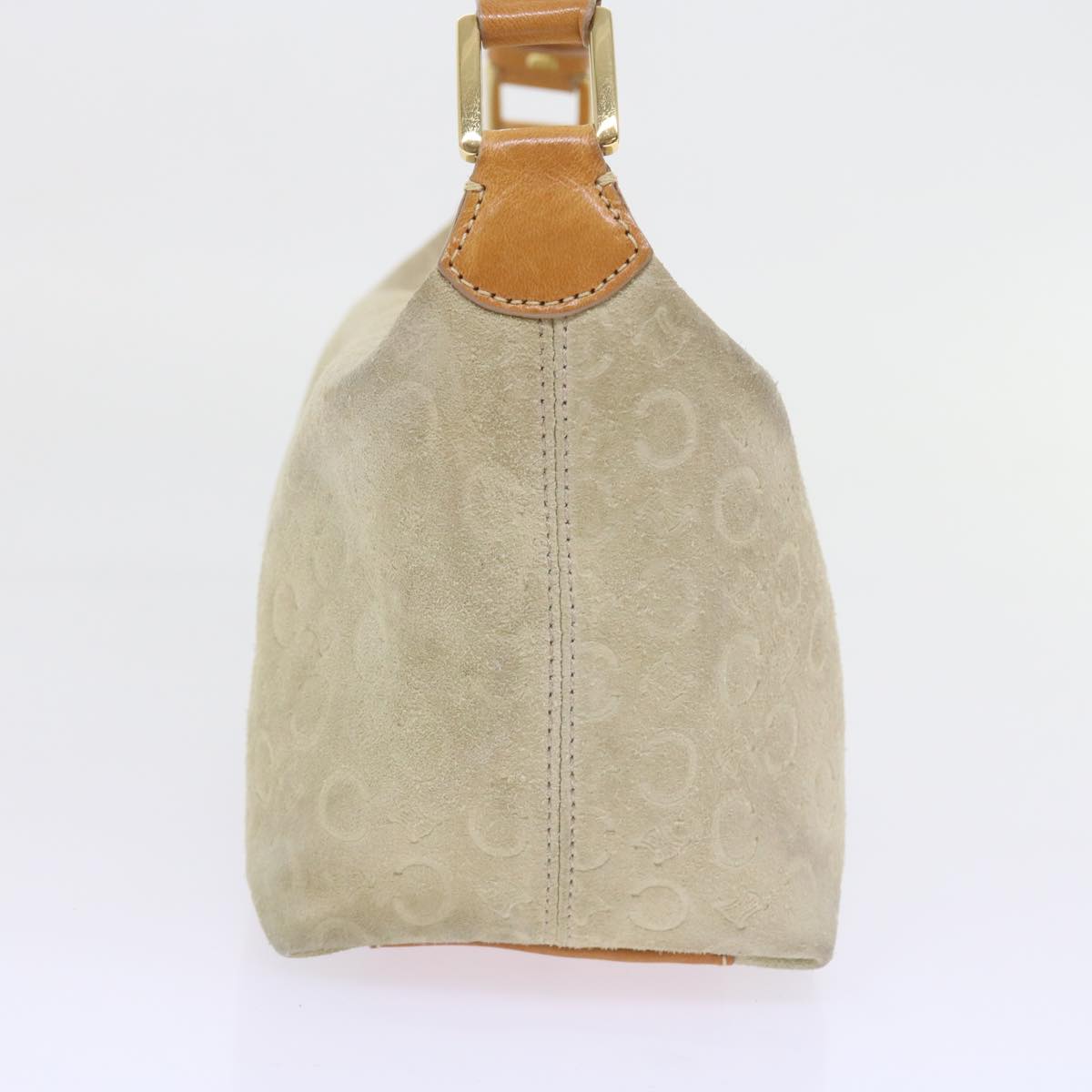 Luxury CELINE C Macadam Canvas Shoulder Bag Beige  ar10626B
