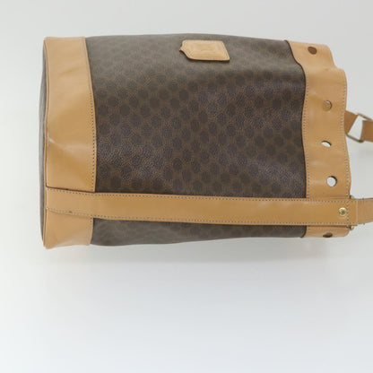 Luxury CELINE Macadam Canvas Shoulder Bag PVC Leather Brown  ar10788