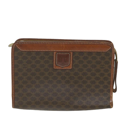 Luxury CELINE Macadam Canvas Clutch Bag PVC Leather 2Set Brown  ar10789