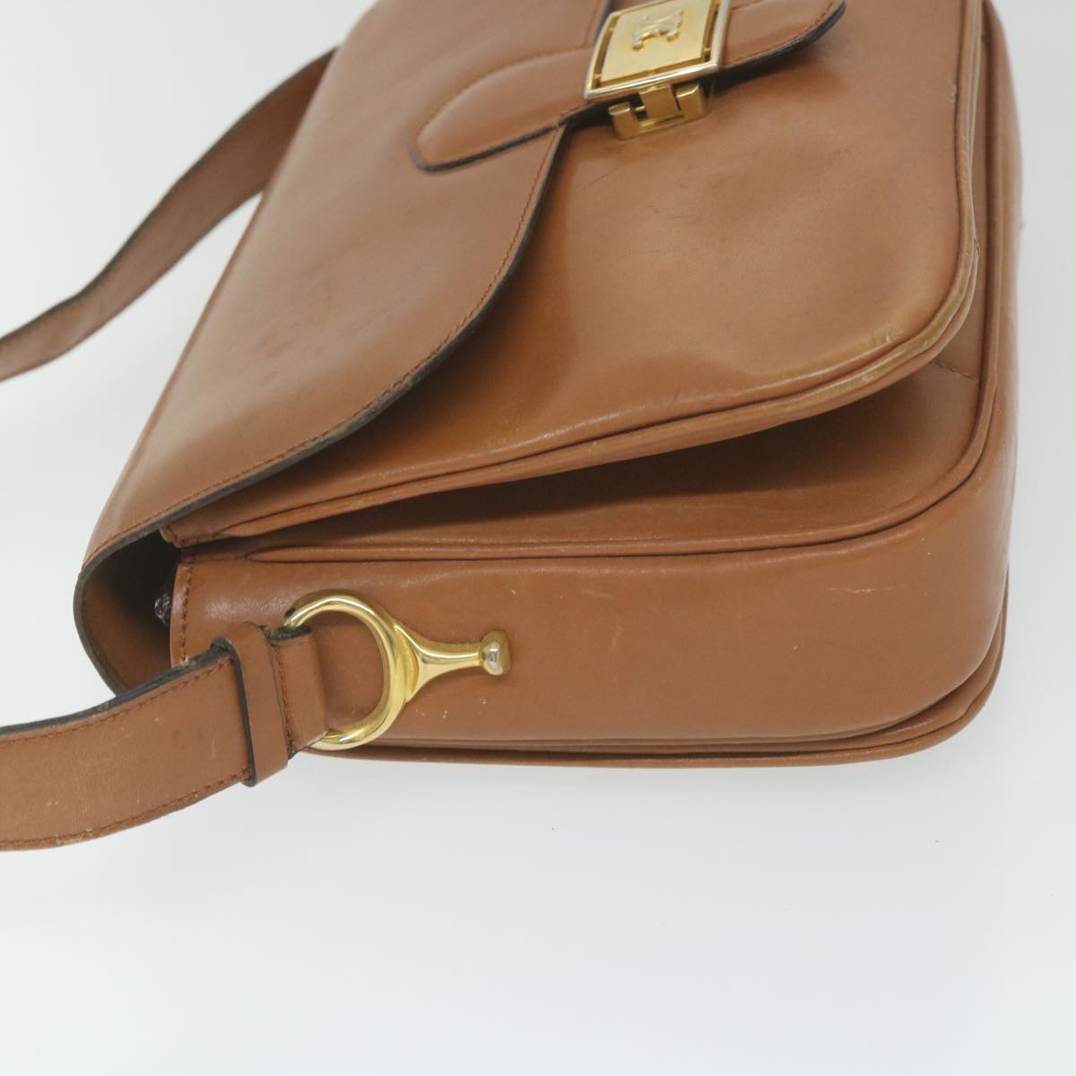 Luxury CELINE Shoulder Bag Leather Brown  ar10831B