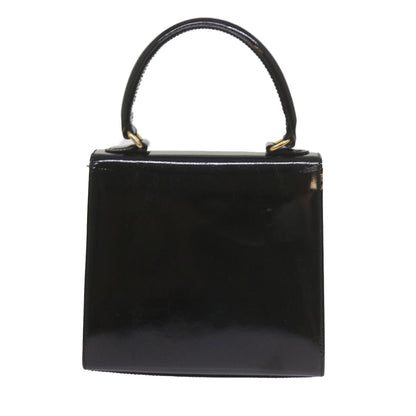 Luxury CELINE Hand Bag Patent leather 2way Black  ar10948B