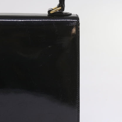 Luxury CELINE Hand Bag Patent leather 2way Black  ar10948B