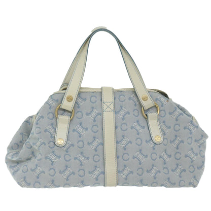 Luxury CELINE Paris Macadam Canvas Hand Bag Blue  ar11152B