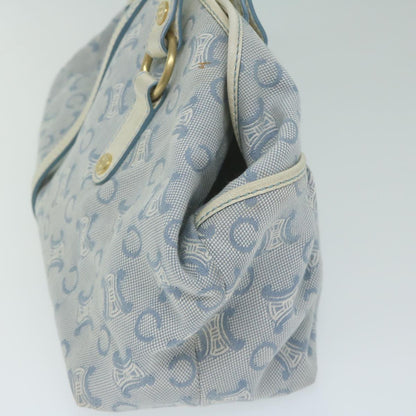 Luxury CELINE Paris Macadam Canvas Hand Bag Blue  ar11152B
