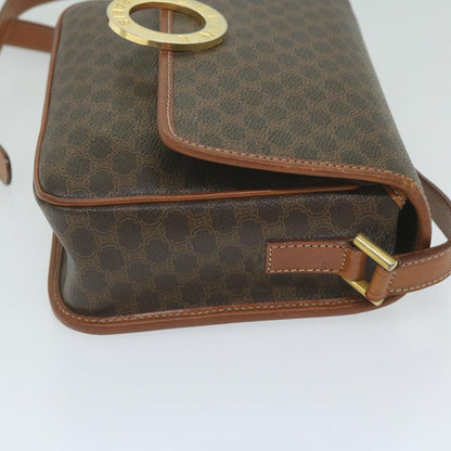 Luxury CELINE Macadam Canvas Shoulder Bag PVC Leather Brown  ar11187B