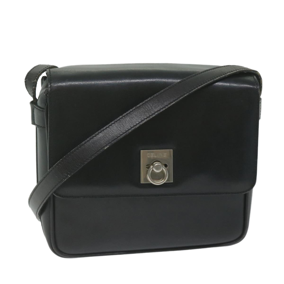 Luxury CELINE Shoulder Bag Leather Black  ar11207