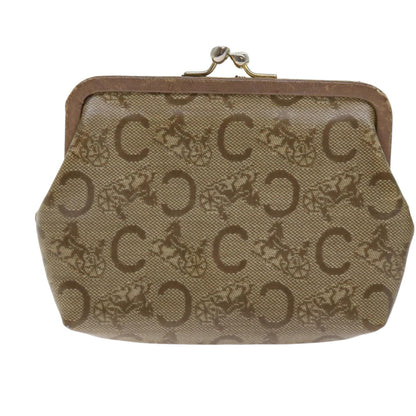 Luxury CELINE Macadam Canvas Card Key Case Pouch Belt Leather 7Set Brown  ar11266