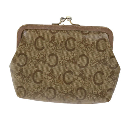 Luxury CELINE Macadam Canvas Card Key Case Pouch Belt Leather 7Set Brown  ar11266