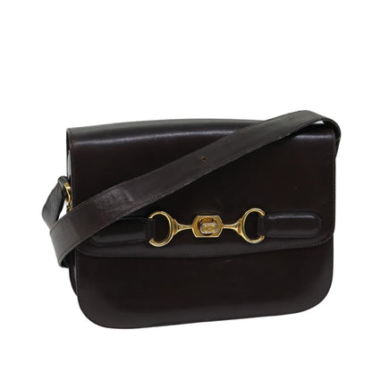 Luxury CELINE Shoulder Bag Leather Brown  ar11623B