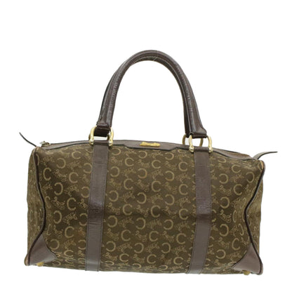 Luxury CELINE C Macadam Horse Carriage Canvas Hand Bag Brown  ar2957