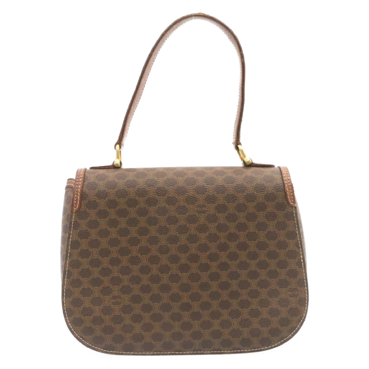 Luxury CELINE Macadam Canvas Hand Bag Brown  ar5139
