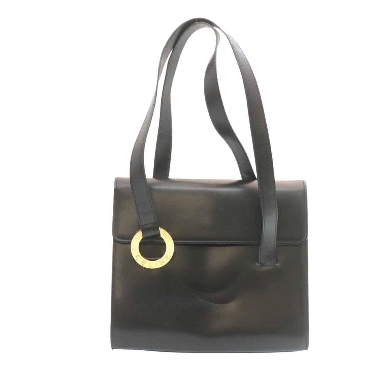 Luxury CELINE Shoulder Bag Leather Black  ar5783