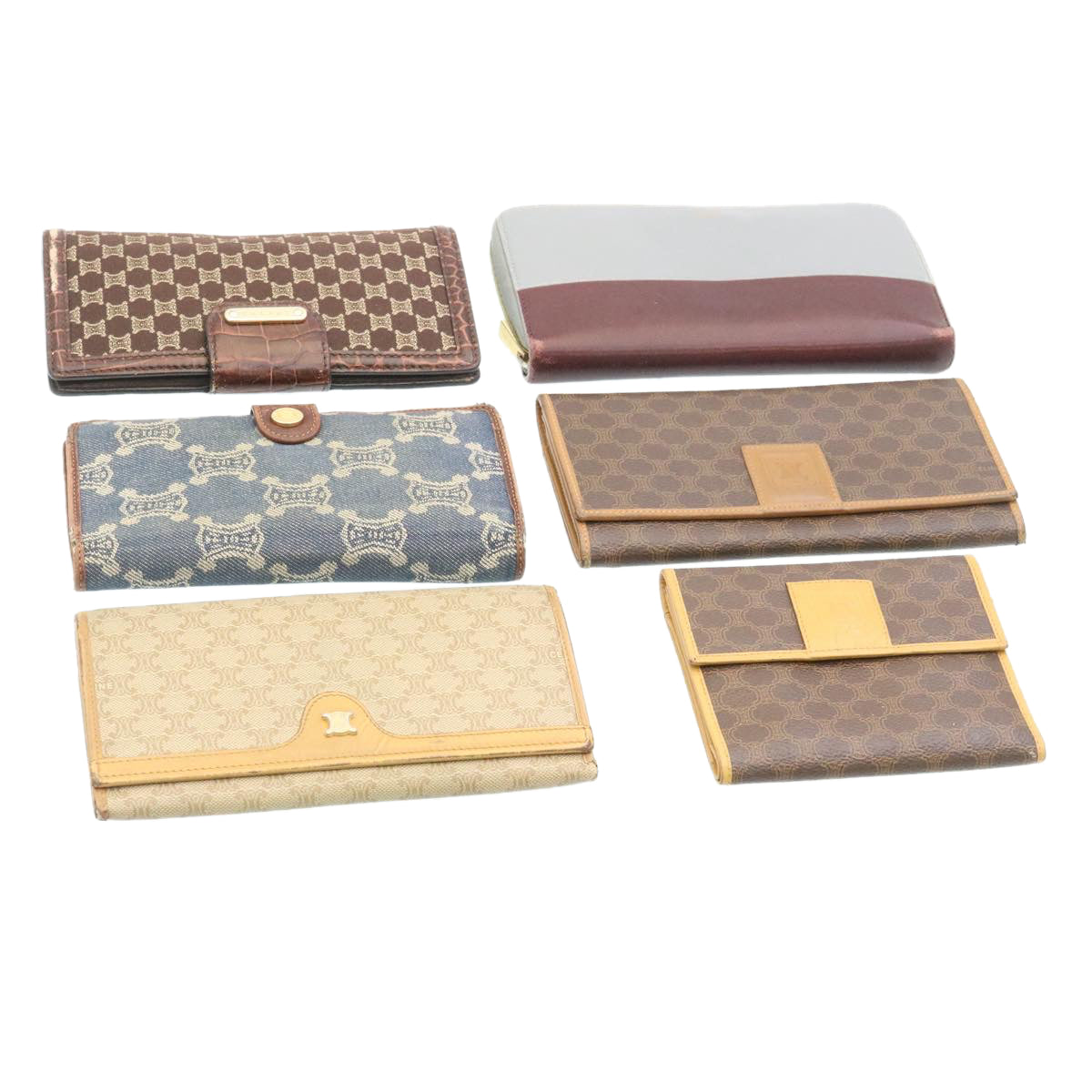 Luxury CELINE Macadam Wallet 6Set Blue Black Brown  ar5849