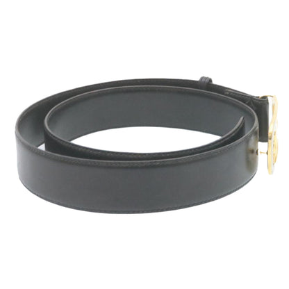 Luxury CELINE Horse Carriage Belt Leather Black Gold  ar6038