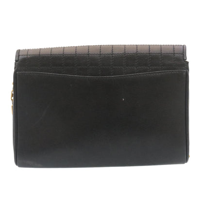 Luxury CELINE Chain Shoulder Bag Leather Black  ar6324