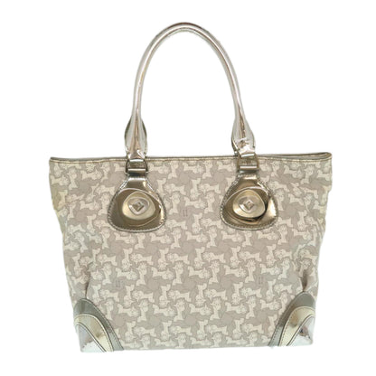 Luxury CELINE Horse Carriage Hand Bag PVC Leather Gray  ar6608
