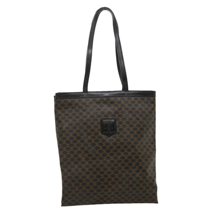 Luxury CELINE Macadam Canvas Tote Bag PVC Leather Black Brown  ar6808