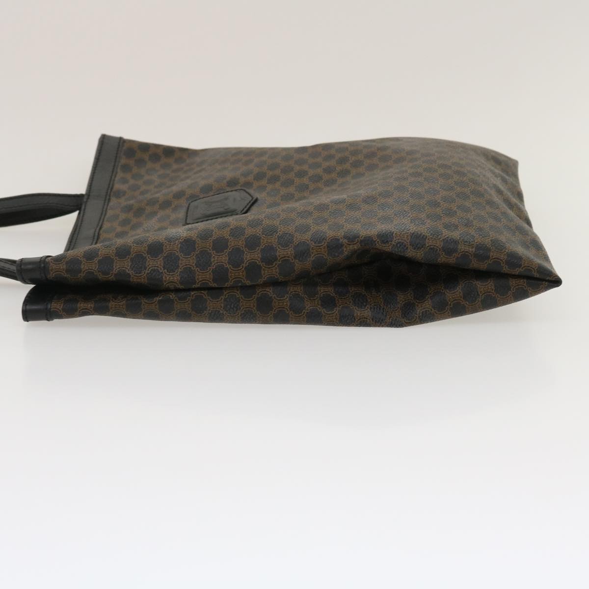 Luxury CELINE Macadam Canvas Tote Bag PVC Leather Black Brown  ar6808