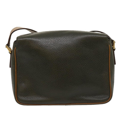 Luxury CELINE Shoulder Bag Leather Gray Brown  ar6880