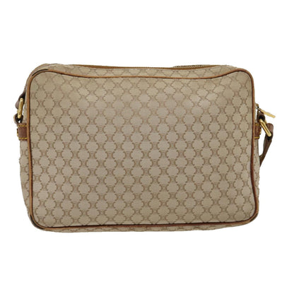 Luxury CELINE Macadam Canvas Shoulder Bag Beige Brown  ar7069