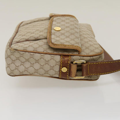 Luxury CELINE Macadam Canvas Shoulder Bag Beige Brown  ar7069