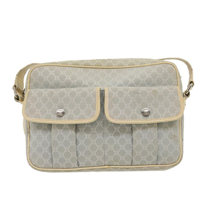 Luxury CELINE Macadam Canvas Shoulder Bag Light Blue  ar7070