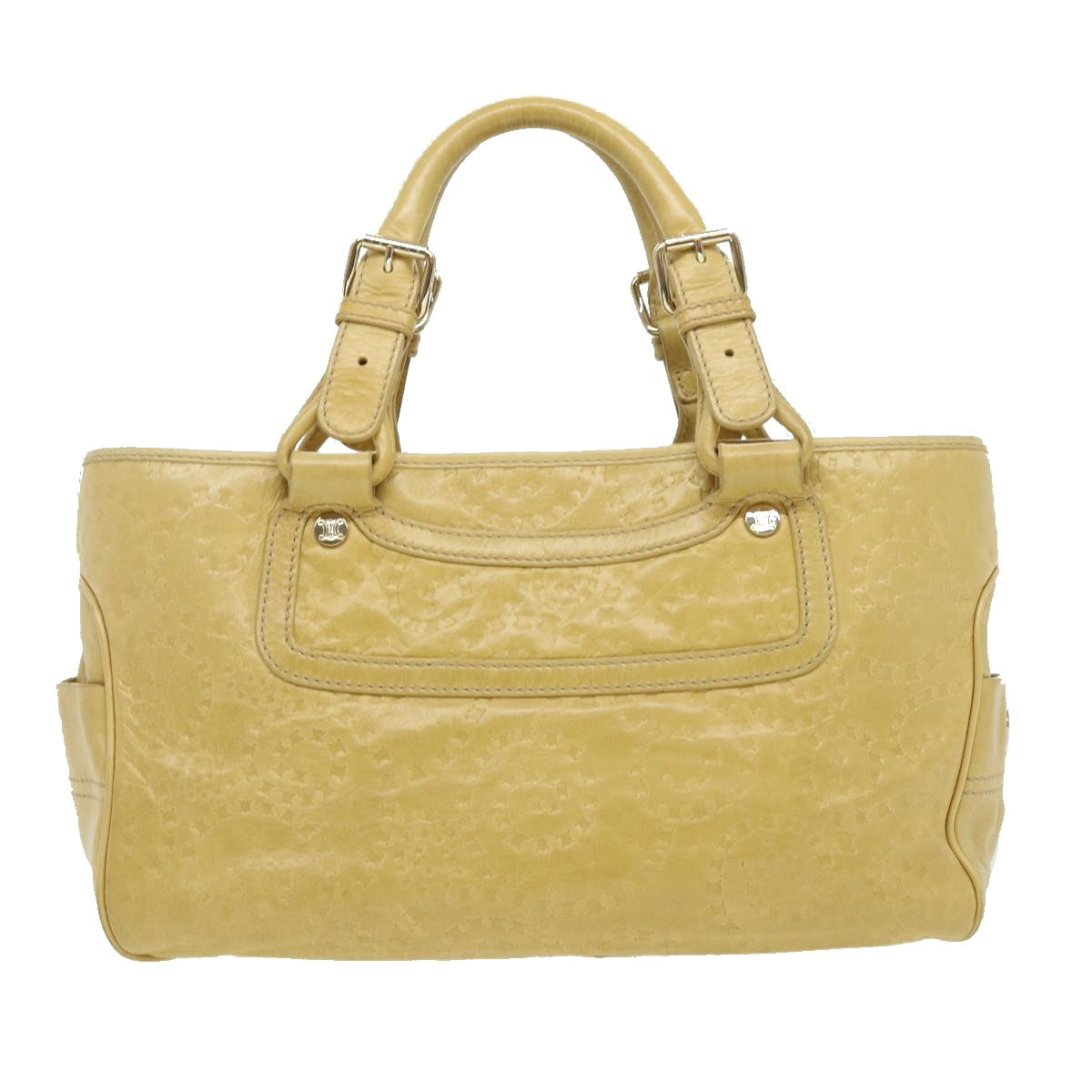Luxury CELINE Boogie Bag Shoulder Bag Leather Beige  ar7127