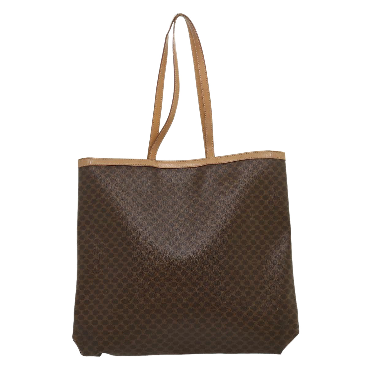 Luxury CELINE Macadam Canvas Tote Bag Brown  ar7191