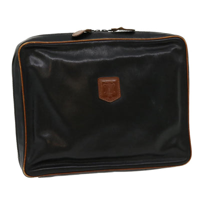 Luxury CELINE Clutch Bag Leather Black  ar7220