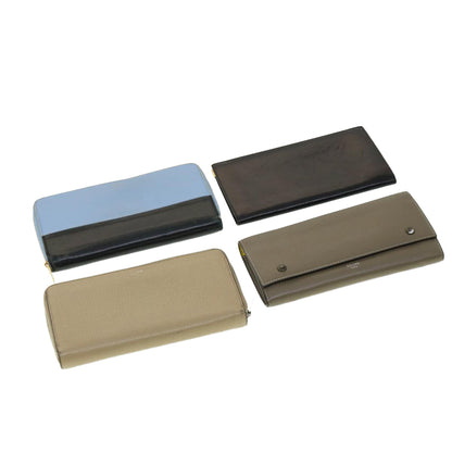 Luxury CELINE Wallet Leather 4Set Beige Black blue  ar7417