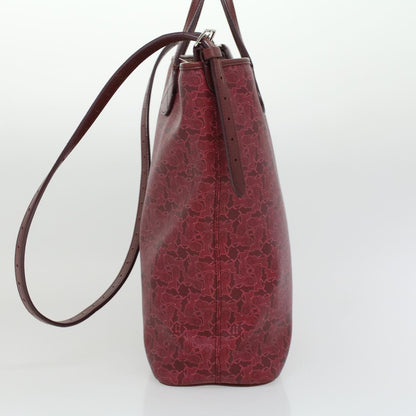 Luxury CELINE Sulky Line Hand Bag PVC Leather 2way Red  ar8225