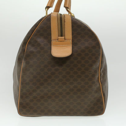 Luxury CELINE Macadam Canvas Boston Bag PVC Leather Brown  ar8915