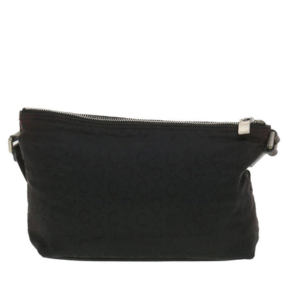 Luxury CELINE C Macadam Canvas Shoulder Bag Black  ar9020