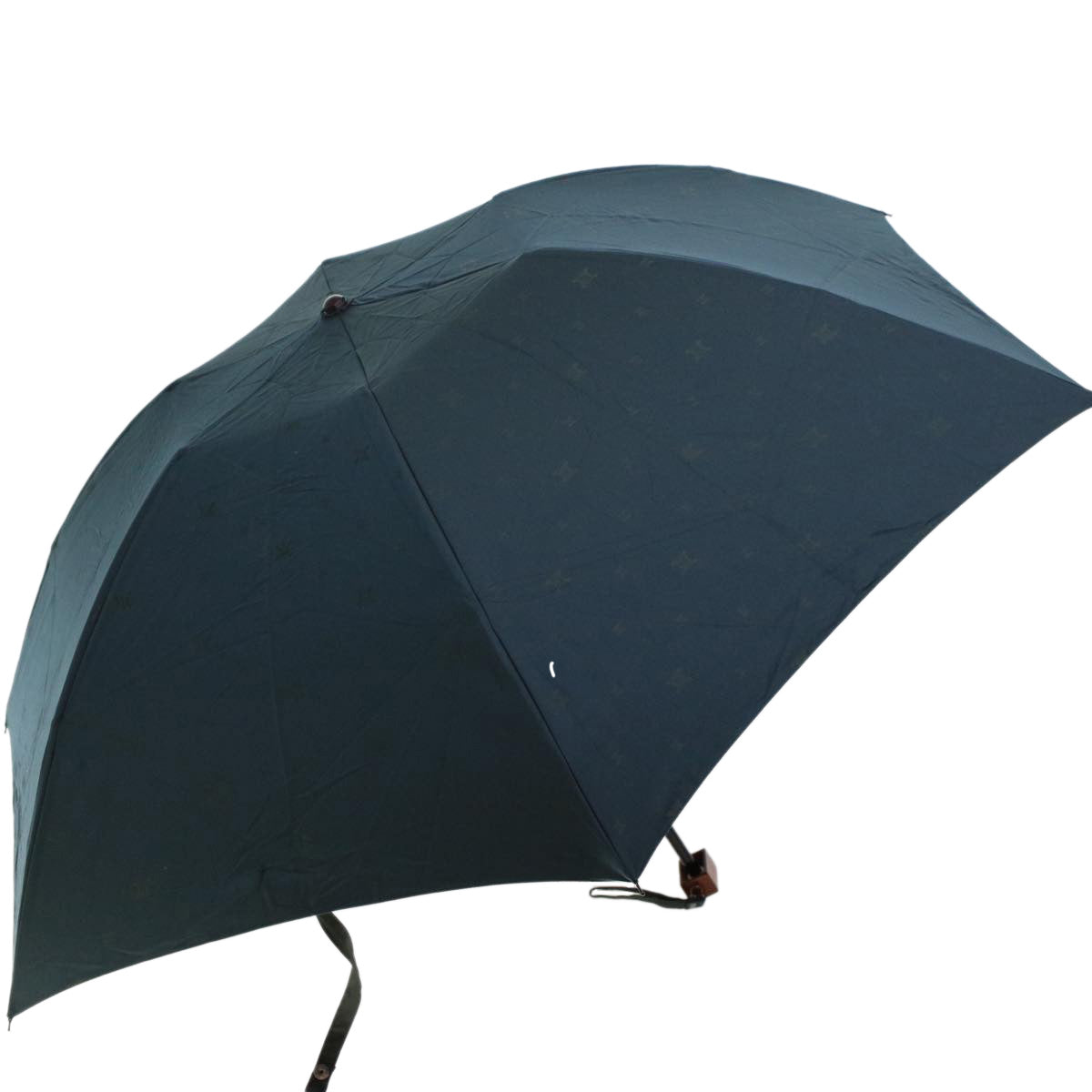 Luxury CELINE Macadam Canvas Folding Umbrella Nylon Green Brown  ar9574