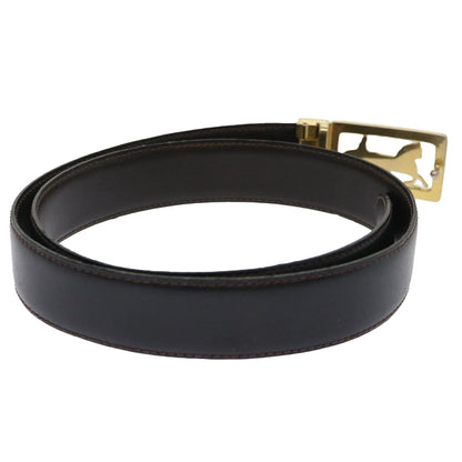 Luxury CELINE Horse Carriage Belt Leather 28""-32.3"" Black  ar9780