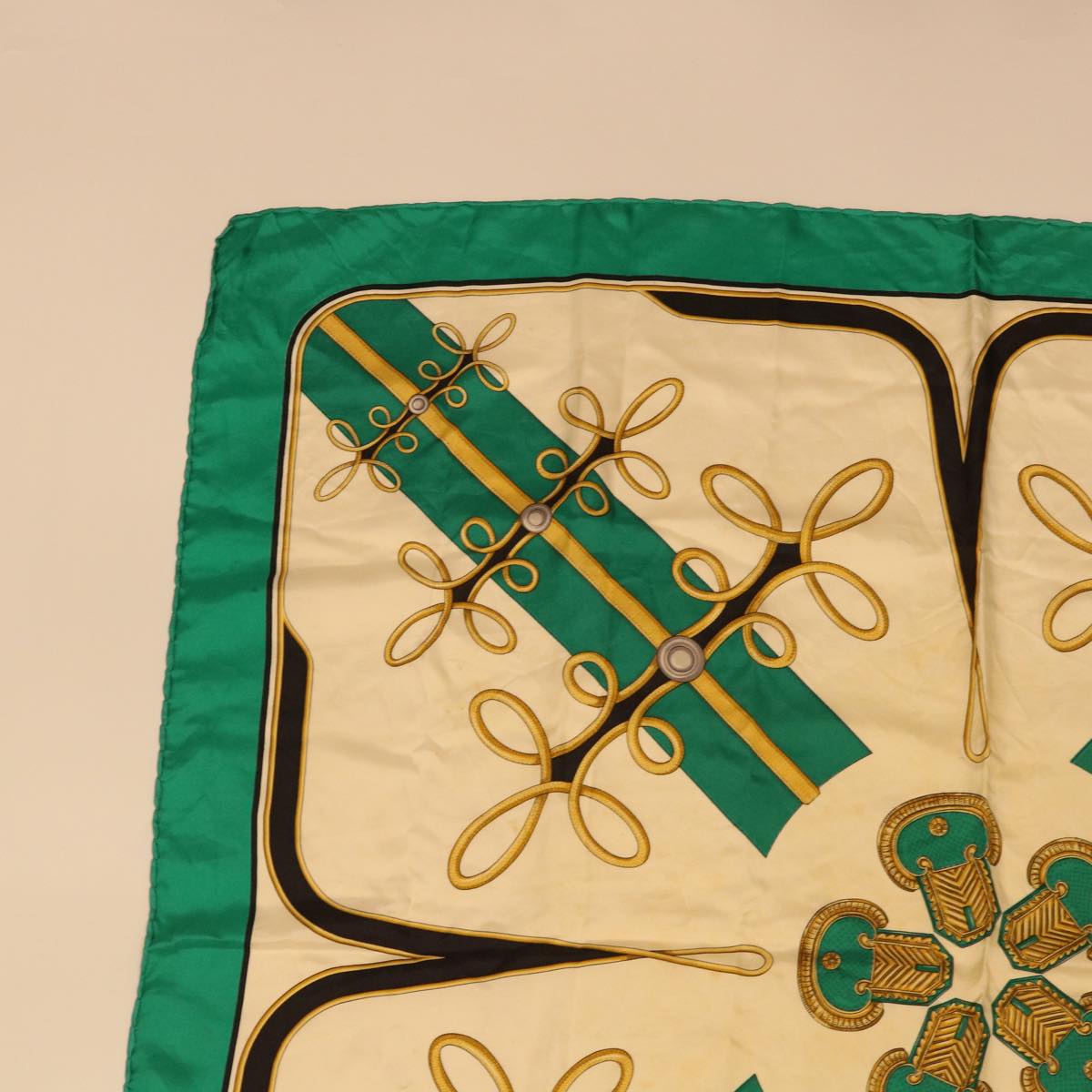 Luxury CELINE Scarf Silk Green Beige  ar9811B