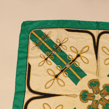 Luxury CELINE Scarf Silk Green Beige  ar9811B
