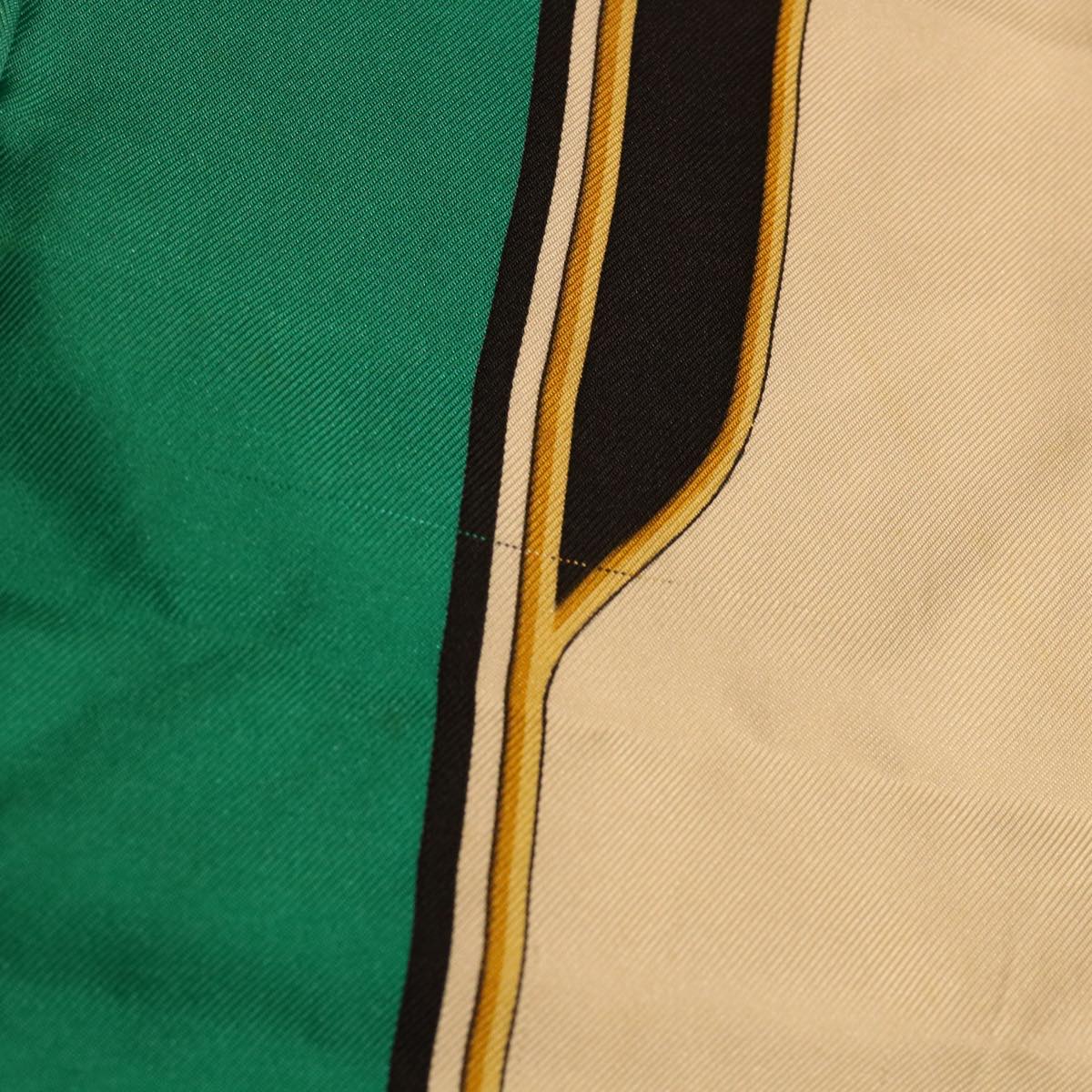 Luxury CELINE Scarf Silk Green Beige  ar9811B