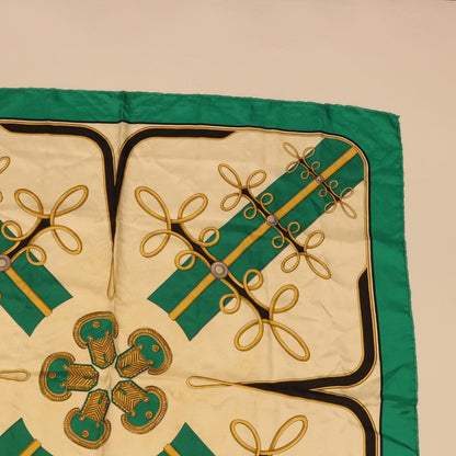 Luxury CELINE Scarf Silk Green Beige  ar9811B