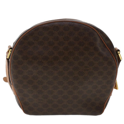 Luxury CELINE Macadam Canvas Shoulder Bag PVC Leather Brown  ar9832