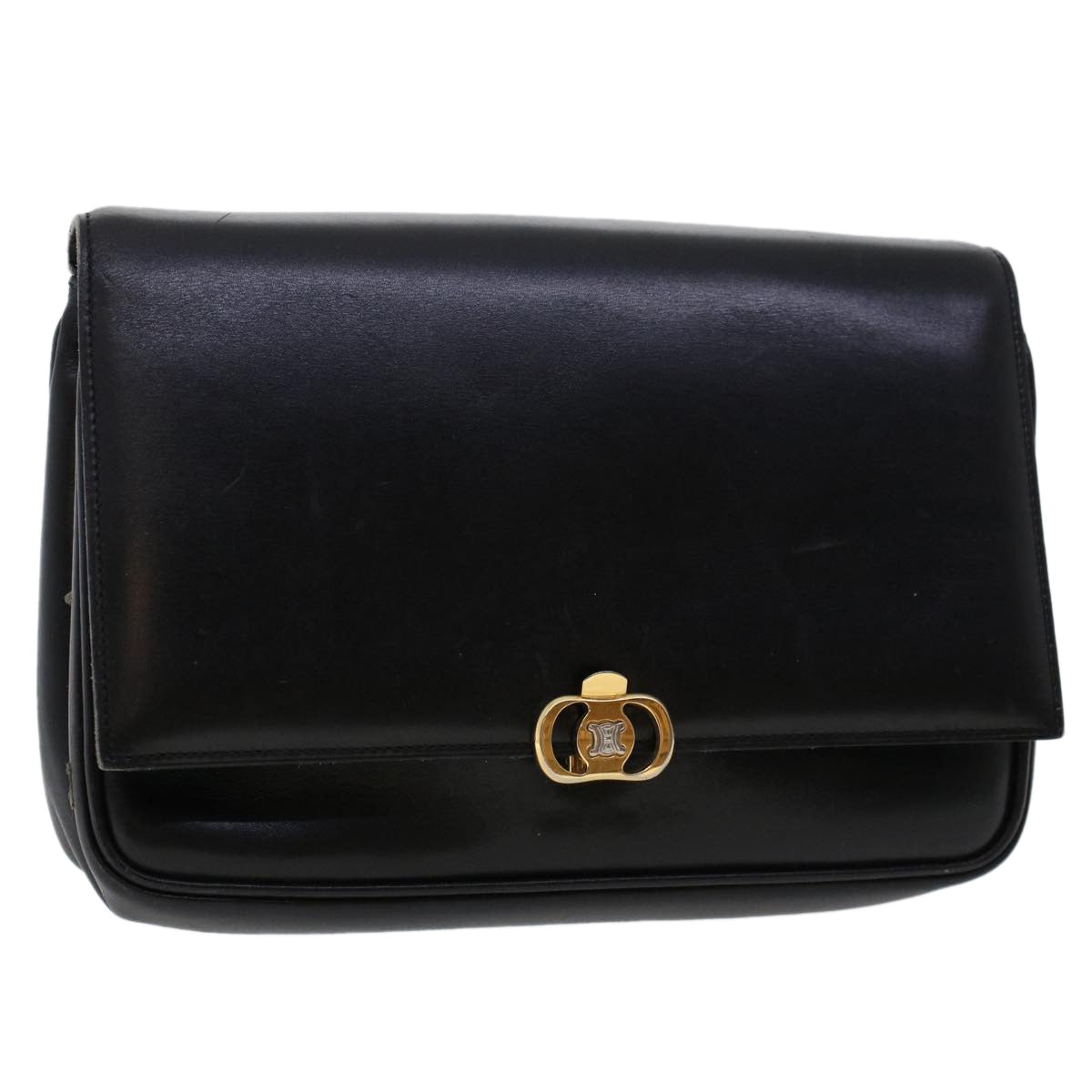 Luxury CELINE Shoulder Bag Leather Black  ar9833