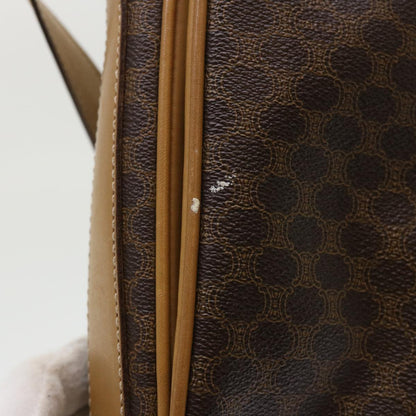 Luxury CELINE Macadam Canvas Shoulder Bag PVC Leather Brown  ar9883B