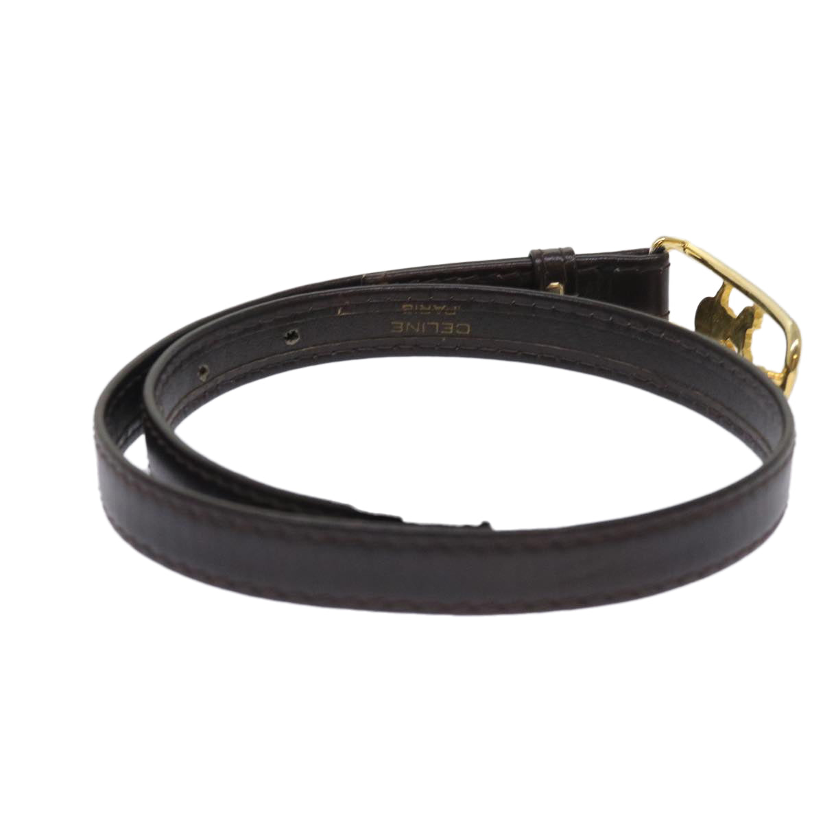 Luxury CELINE Belt Leather 28"" Brown  ar9886B