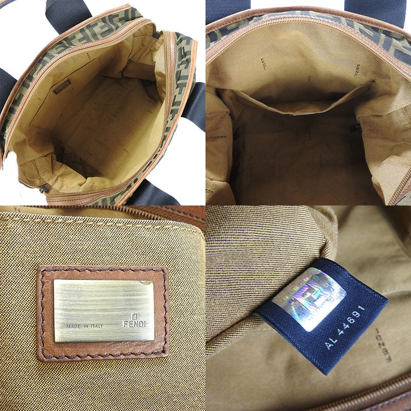 FENDI Handbag 7VA158 Canvas, Leather Brown Zucca Women