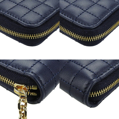 CELINE Card Case 10B663BFL.07BF leather Navy C charm mens(Unisex)