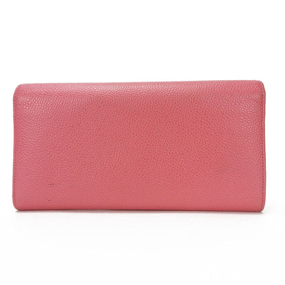 CHANEL Long Wallet Purse Caviar skin pink COCO Mark