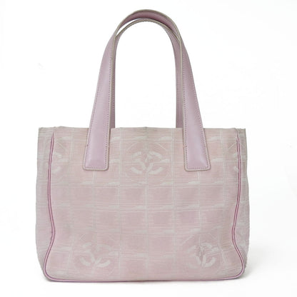 CHANEL Handbag Jacquard nylon pink New travel line