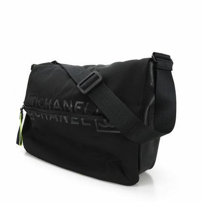 CHANEL Shoulder Bag Nylon black Sports line
