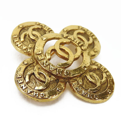 CHANEL Brooch metal gold COCO Mark Women
